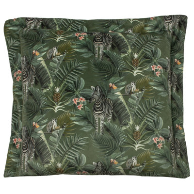 Evans Lichfield Manyara Zebra Velvet Polyester Filled Cushion from B&Q