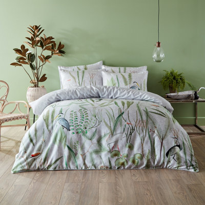 Paoletti Aaliyah Botanical 100% Cotton Duvet Cover Set from B&Q