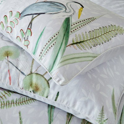 Paoletti Aaliyah 200 Thread Count Printed Cord Piped Pillowcase Pair from B&Q