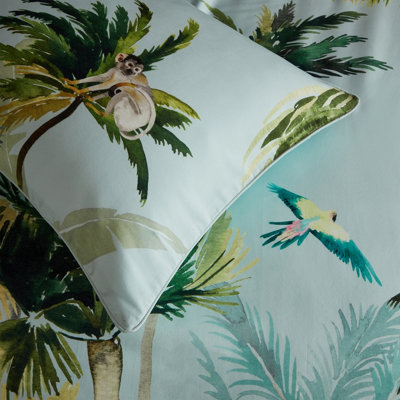 Paoletti Forster 200 Thread Count Printed Cord Piped Pillowcase Pair from B&Q