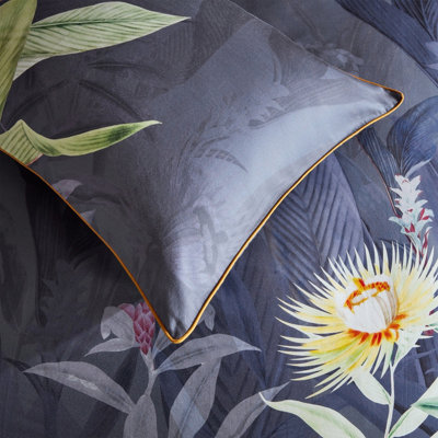 Paoletti Artemis 200 Thread Count Printed Cord Piped Pillowcase Pair from B&Q
