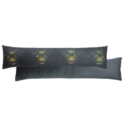 furn. Evans Lichfield Gold Bee Velvet Draught Excluder from B&Q