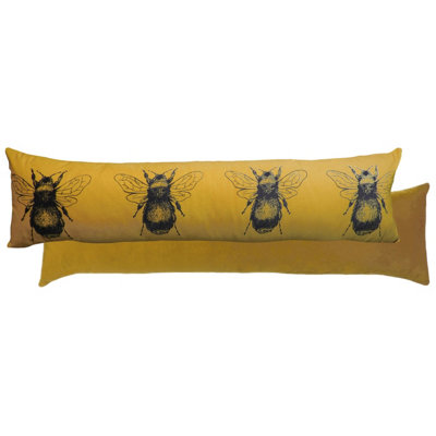 furn. Evans Lichfield Gold Bee Velvet Draught Excluder from B&Q