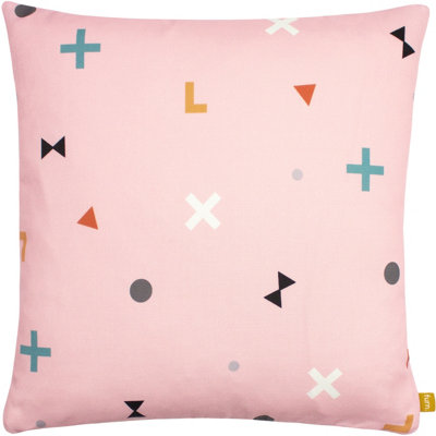 Furn. Bitsa Abstract 100% Recycled Polyester Filled Cushion from B&Q