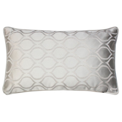 Prestigious Textiles Solitaire Embroidered Geometric Piped Feather Filled Cushion from B&Q