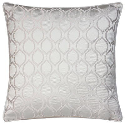 Prestigious Textiles Solitaire Embroidered Geometric Piped Feather Filled Cushion from B&Q