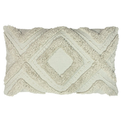 B&Q - Furn. Orson Tufted 100% Cotton Polyester Filled Cushion