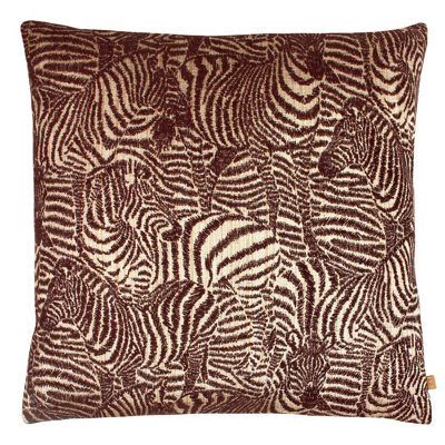 Kai Hector Zebra Jacquard Feather Filled Cushion from B&Q