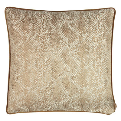 Kai Viper Metallic Snakeskin Square Feather Filled Cushion from B&Q