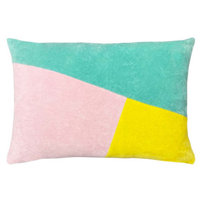 Furn. Morella Abstract Velvet Feather Filled Cushion from B&Q