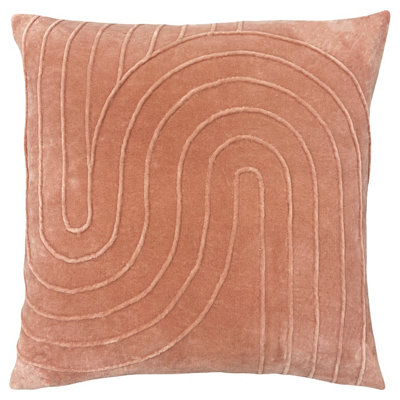 B&Q - Furn. Magnata Square Pleated Velvet Polyester Filled Cushion