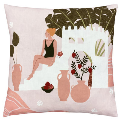 Furn. Nalani Abstract Polyester Filled Cushion from B&Q