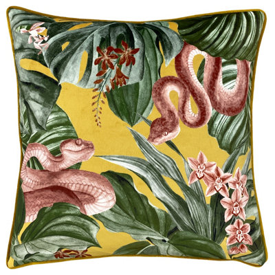 Furn. Medinilla Tropical Floral Feather Filled Cushion from B&Q