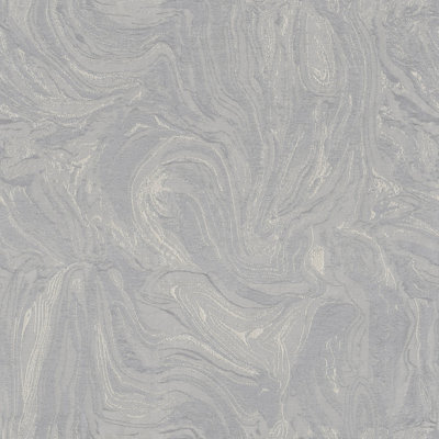 B&Q -  Marble Grey Embossed Metallic Vinyl Wallpaper Sample