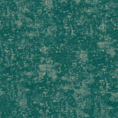 B&Q -  Symphony Teal Blue Embossed Metallic Vinyl Wallpaper Sample