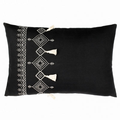 Furn. Pritta Embroidered Tasselled Cushion Cover from B&Q