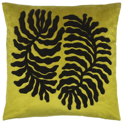 Furn. Maldive Botanical Velvet Tufted Polyester Filled Cushion from B&Q