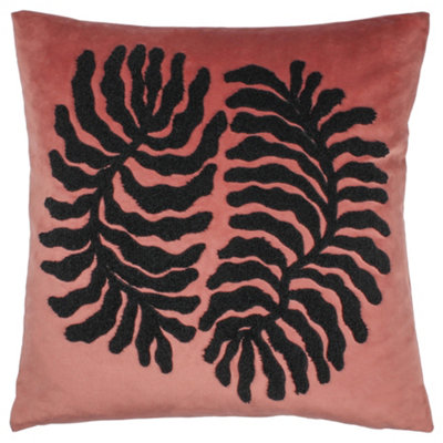Furn. Maldive Botanical Velvet Tufted Polyester Filled Cushion from B&Q