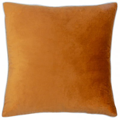 Paoletti Meridian Velvet Piped Feather Filled Cushion from B&Q