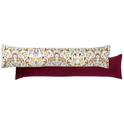 furn. Evans Lichfield Mirrored Stag Watercolour Printed Velvet Draught Excluder from B&Q