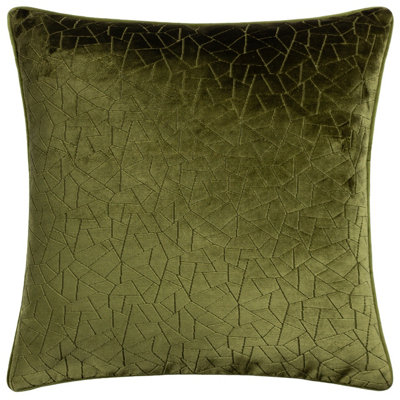 HÖEM Hoem Malans Cut Velvet Piped Feather Filled Cushion from B&Q