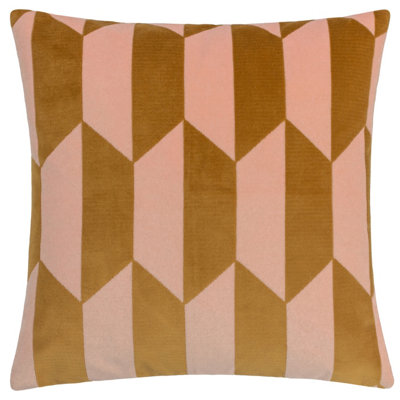 Furn. Kalho Velvet Jacquard Polyester Filled Cushion from B&Q