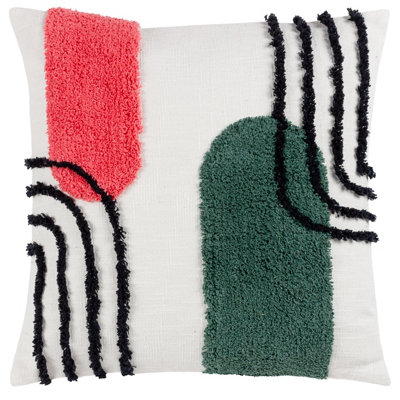 Heya Home Elmer Tufted Feather Filled Cushion from B&Q