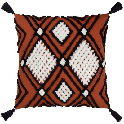 B&Q - Furn. Aquene Tufted Tasselled Feather Filled Cushion
