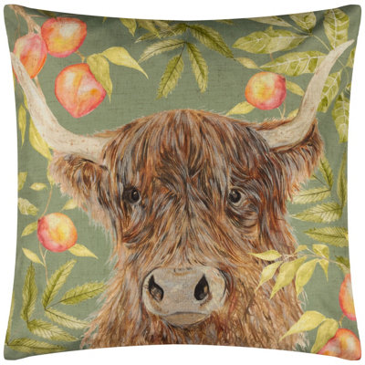 Evans Lichfield Grove Highland Cow Outdoor Cushion Cover from B&Q