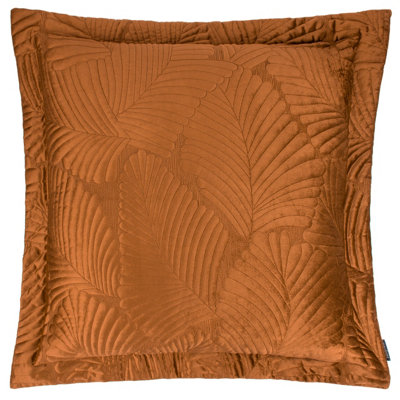 Paoletti Palmeria Quilted Velvet Feather Filled Cushion from B&Q