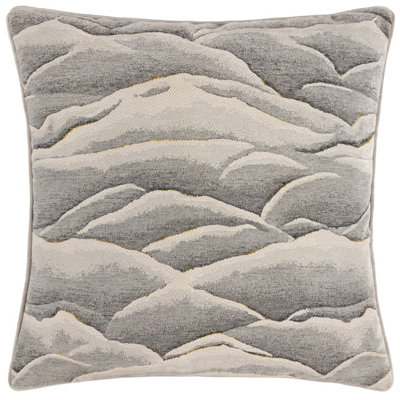Paoletti Stratus Jacquard Piped Polyester Filled Cushion from B&Q