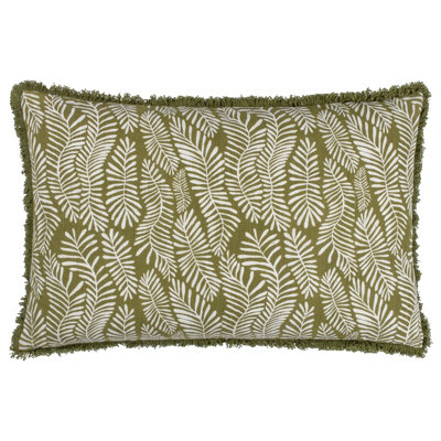 HÖEM Hoem Frond Abstract 100% Cotton Feather Filled Cushion from B&Q