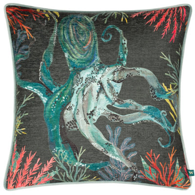 Wylder Abyss Octopus Chenille Cushion Cover from B&Q