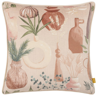Furn. Earthen Velvet Polyester Filled Cushion from B&Q