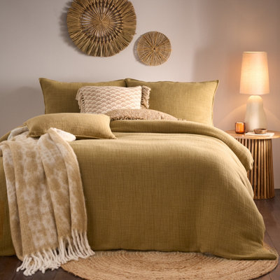 Yard Ribble Stone Washed 100% Cotton Duvet Cover Set from B&Q