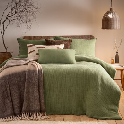 Yard Ribble Stone Washed 100% Cotton Duvet Cover Set from B&Q