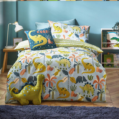Little Furn. Little Dinos Scandi Duvet Cover Set from B&Q