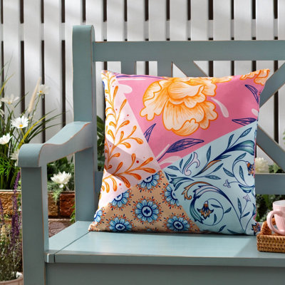 Furn. Melhoun Floral Polyester Filled Outdoor Cushion from B&Q