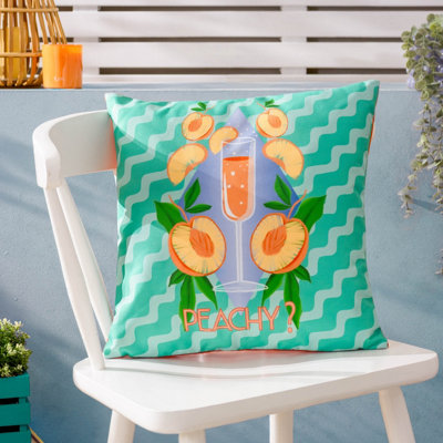 Furn. Peachy Abstract Outdoor Cushion Cover from B&Q