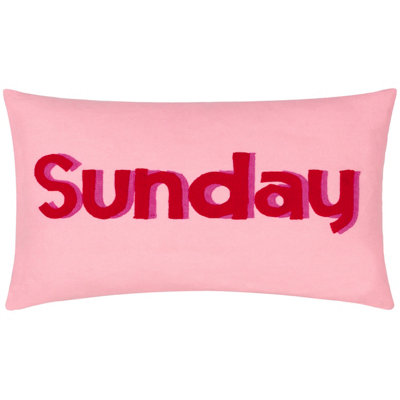 Furn. Sunday Embroidered Polyester Filled Cushion from B&Q