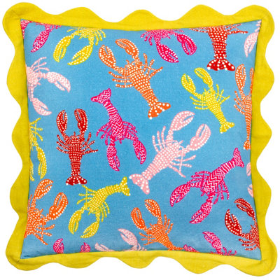 Furn. Crustaceans Scalloped Polyester Filled Cushion