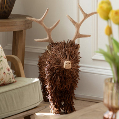 Voyage Maison Voyage Stirling Standing Stag Wooden SculptureBrown78 X 55 X 75Cm from B&Q
