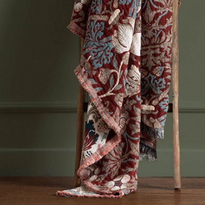 B&Q -  Strawberry Thief Jacquard Throw