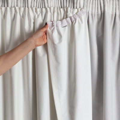 B&Q - Furn. Blackout Pencil Pleat Curtain Lining Pair(L) 112Cm X (W) 124Cm