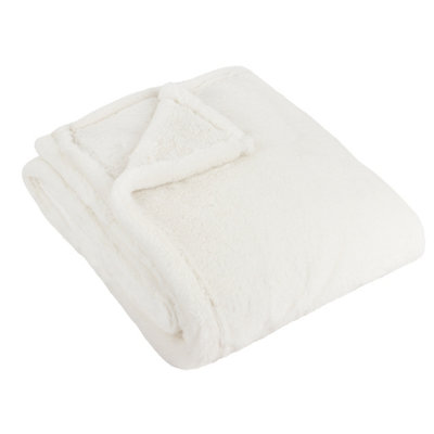 Furn. Kallu Double-Sided Faux-Fur Throw from B&Q
