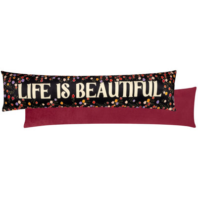 Furn. La Vida Life Is Beautiful Velvet Draught Excluder from B&Q