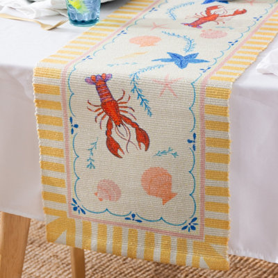 furn. Furn Brunch Stripes Indoor/outdoor Multicolour Table Runner from B&Q