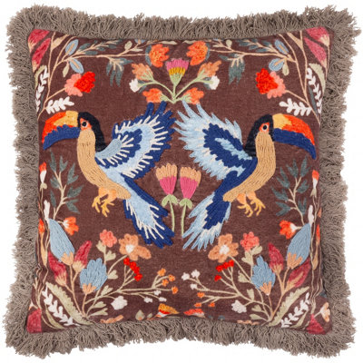 Wylder Mirrored Toucan Embroidered Cushion Cover from B&Q