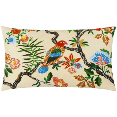 Wylder Sittacula Embroidered Feather Rich Cushion from B&Q