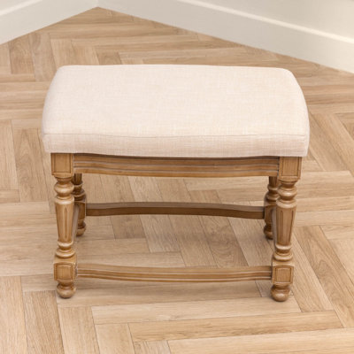 Voyage Maison Voyage Eloise Oak Wooden Footstool from B&Q